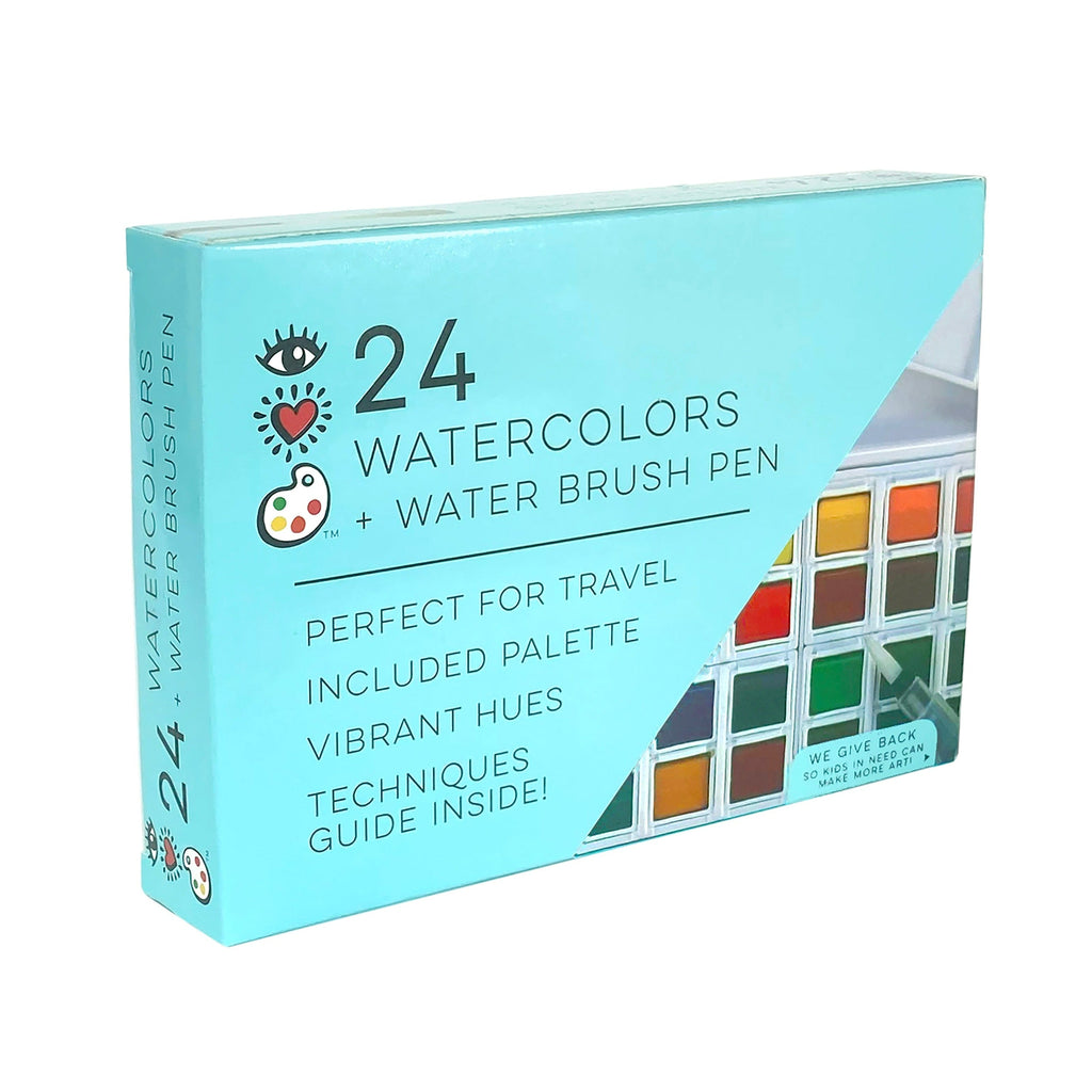 iHeartArt 24 Acuarelas + Rotulador con pincel de agua