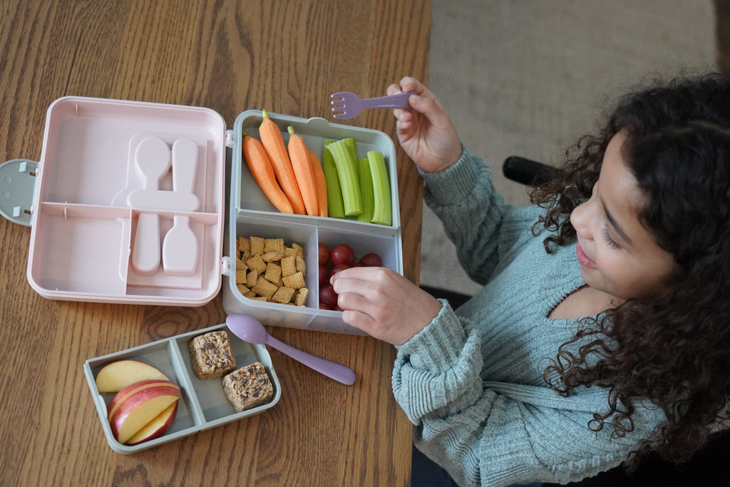 Lonchera Bento Box con cubiertos azul