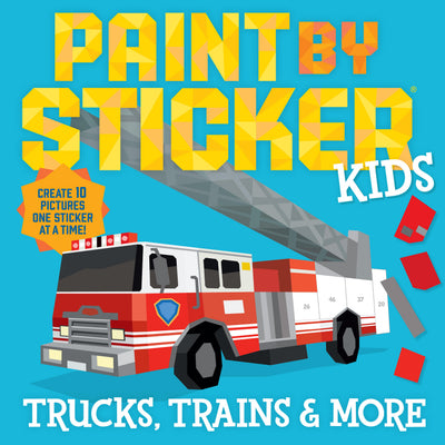 Paint by sticker: Camiones, trenes y más...