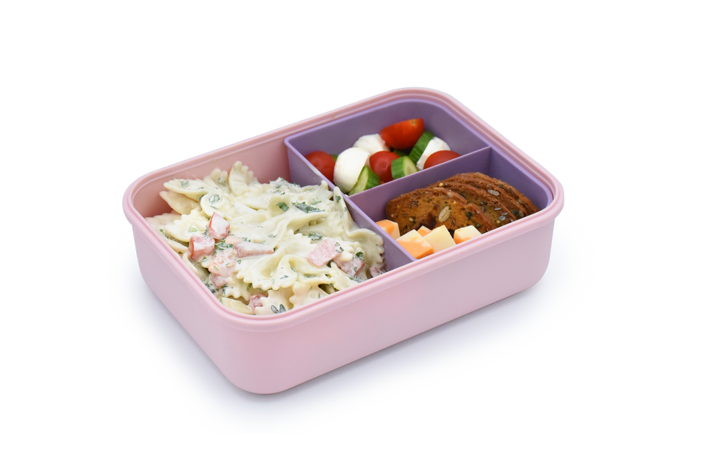 Lonchera Bento con compartimientos 1250 ml rosada