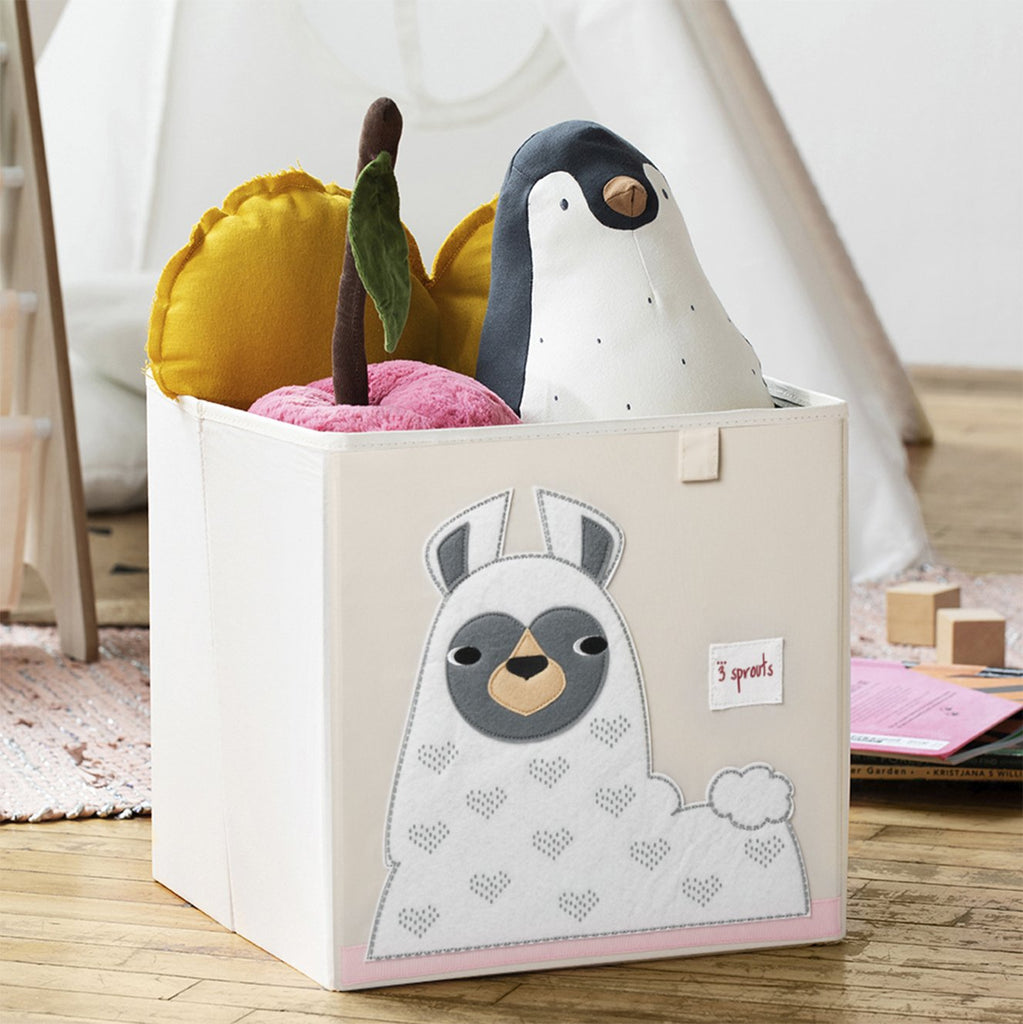 Caja para juguetes: llama