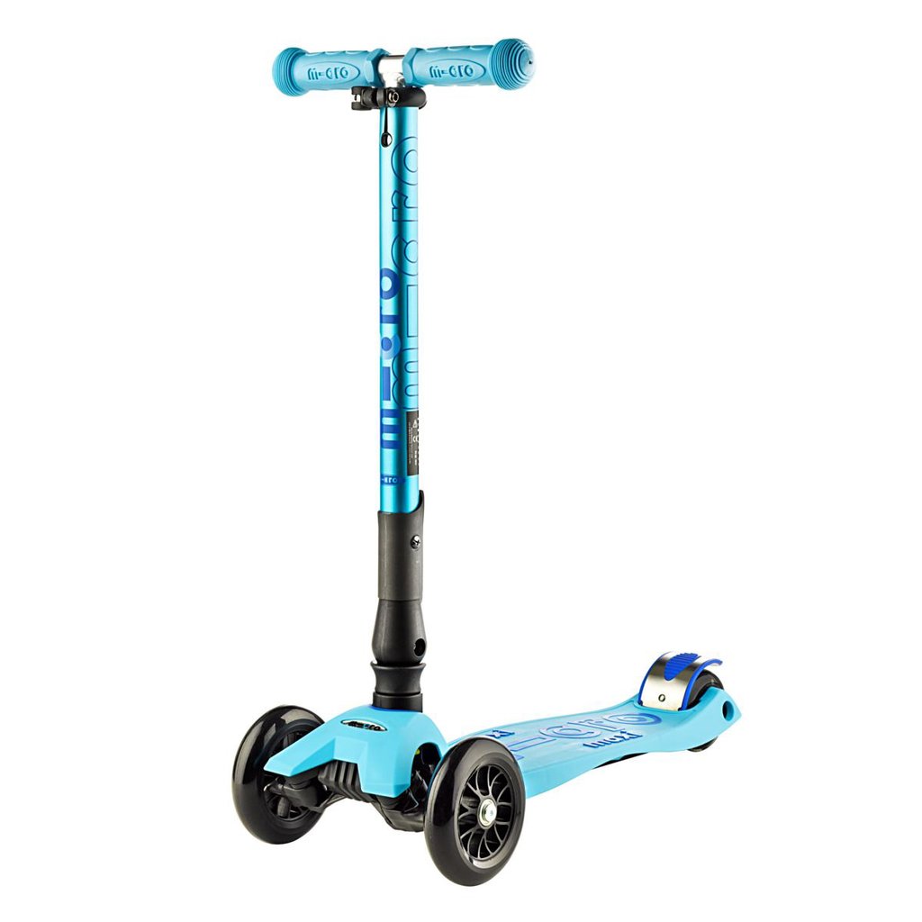 Scooter Micro Maxi Deluxe Plegable LED Aqua