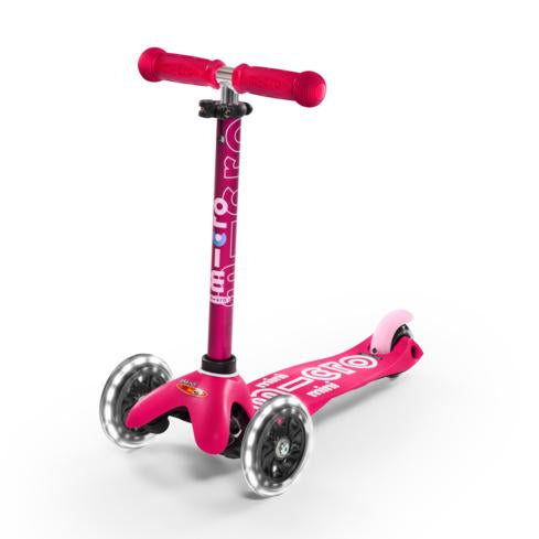 Scooter Micro Mini Deluxe LED Rosado