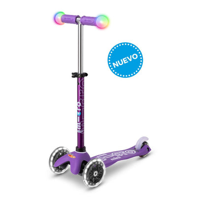 Scooter Micro Mini Deluxe LED Magic Morado