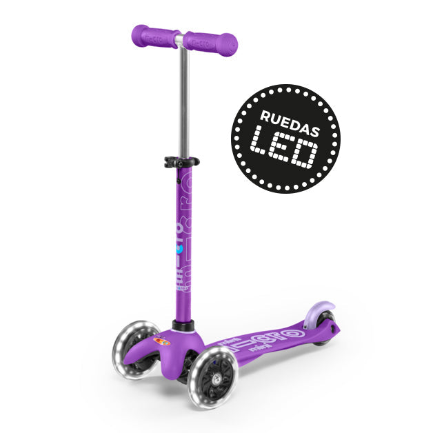 Scooter Micro Mini Deluxe LED Morado