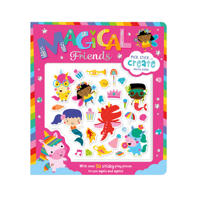 Libro de actividades con stickers inflados: Magical Friends