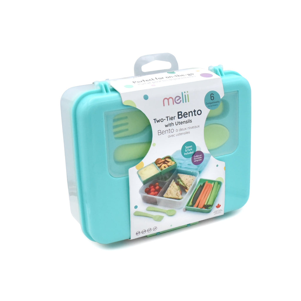 Lonchera Bento Box con cubiertos azul