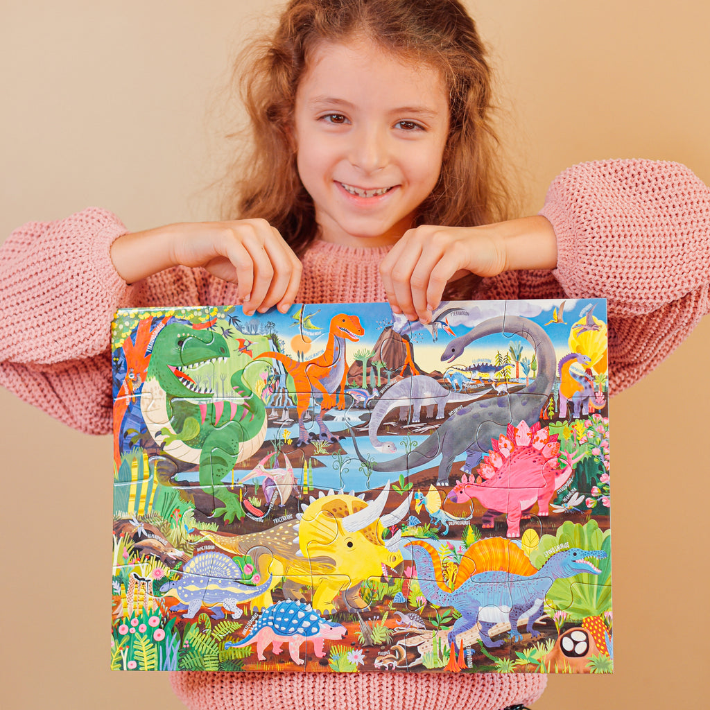 Puzzle 20 piezas Tierra de Dinosaurios