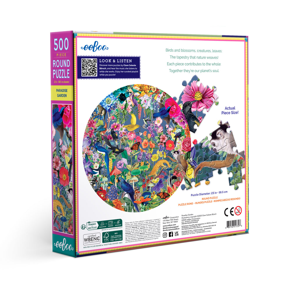 Puzzle redondo 500 piezas Paradise Garden