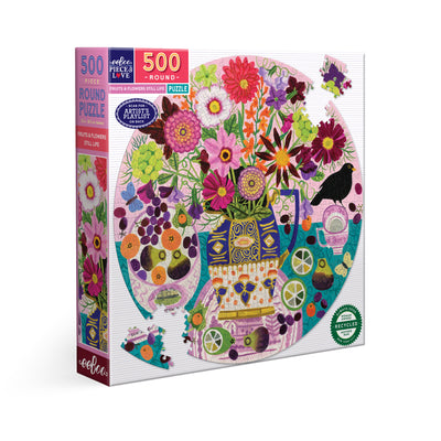 Puzzle redondo 500 piezas Frutas y Flores
