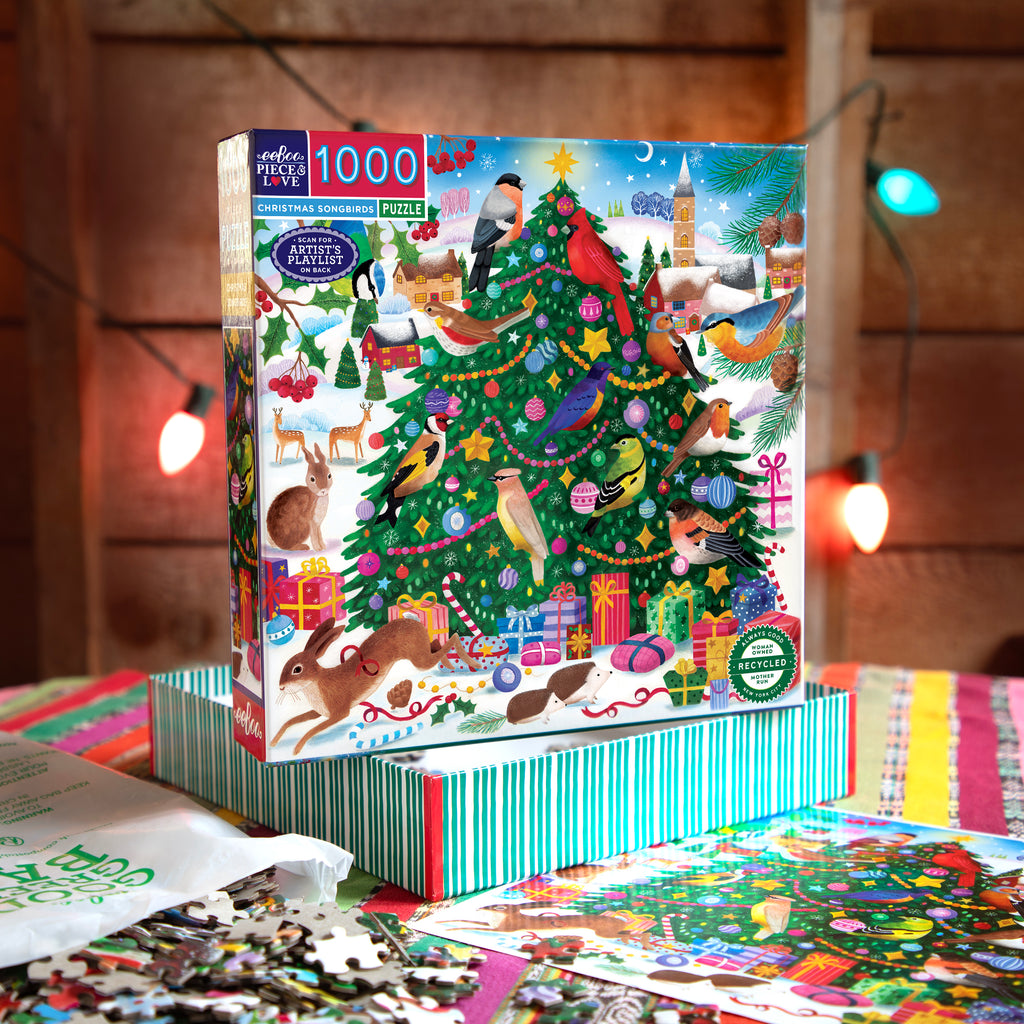 Puzzle 1000 piezas: Christmas Songbirds