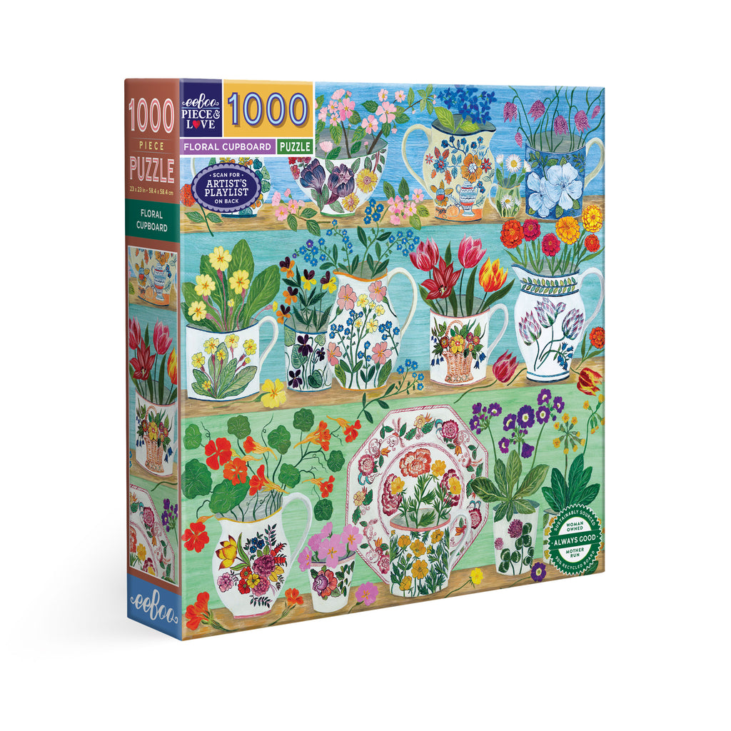 Puzzle 1000 piezas: Floral Cupboard