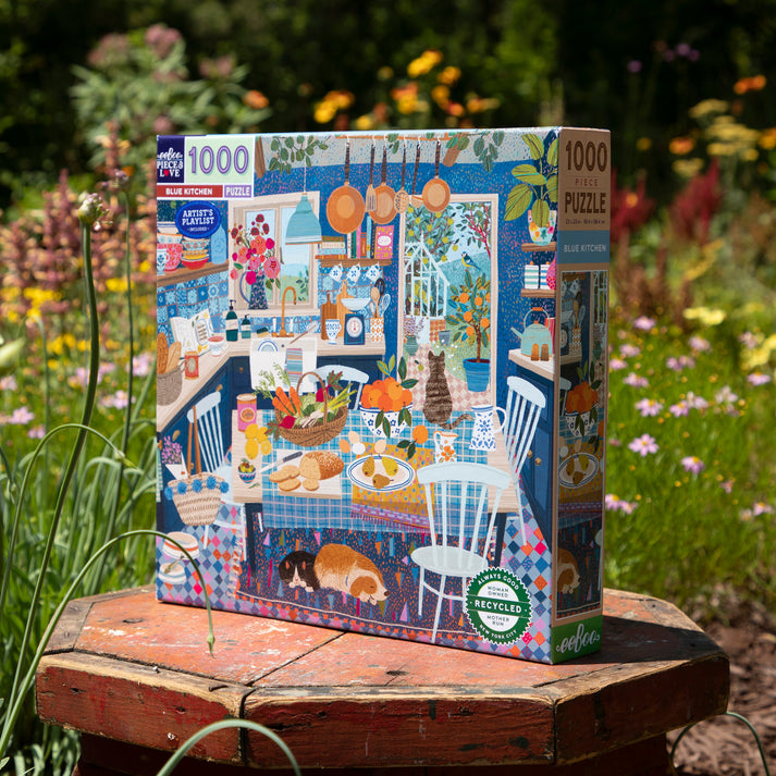 Puzzle 1000 piezas: Cocina Azul
