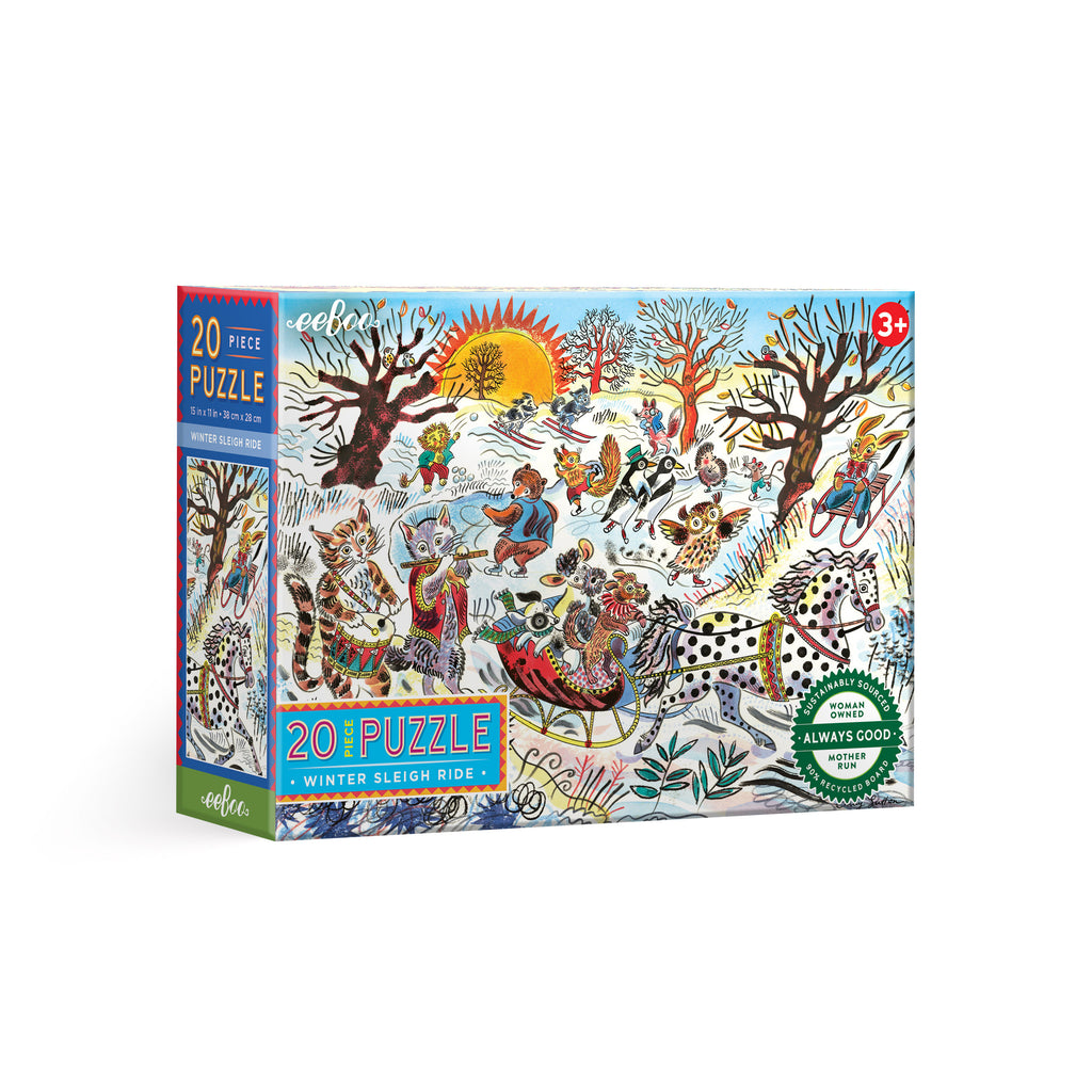 Puzzle 20 piezas Paseo en trineo