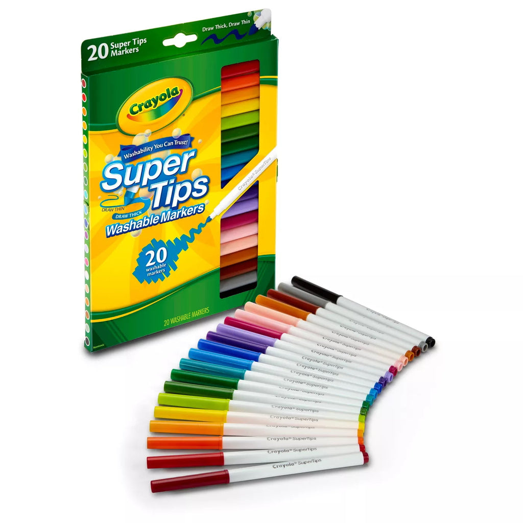 Marcadores Crayola lavables súper tips (20)