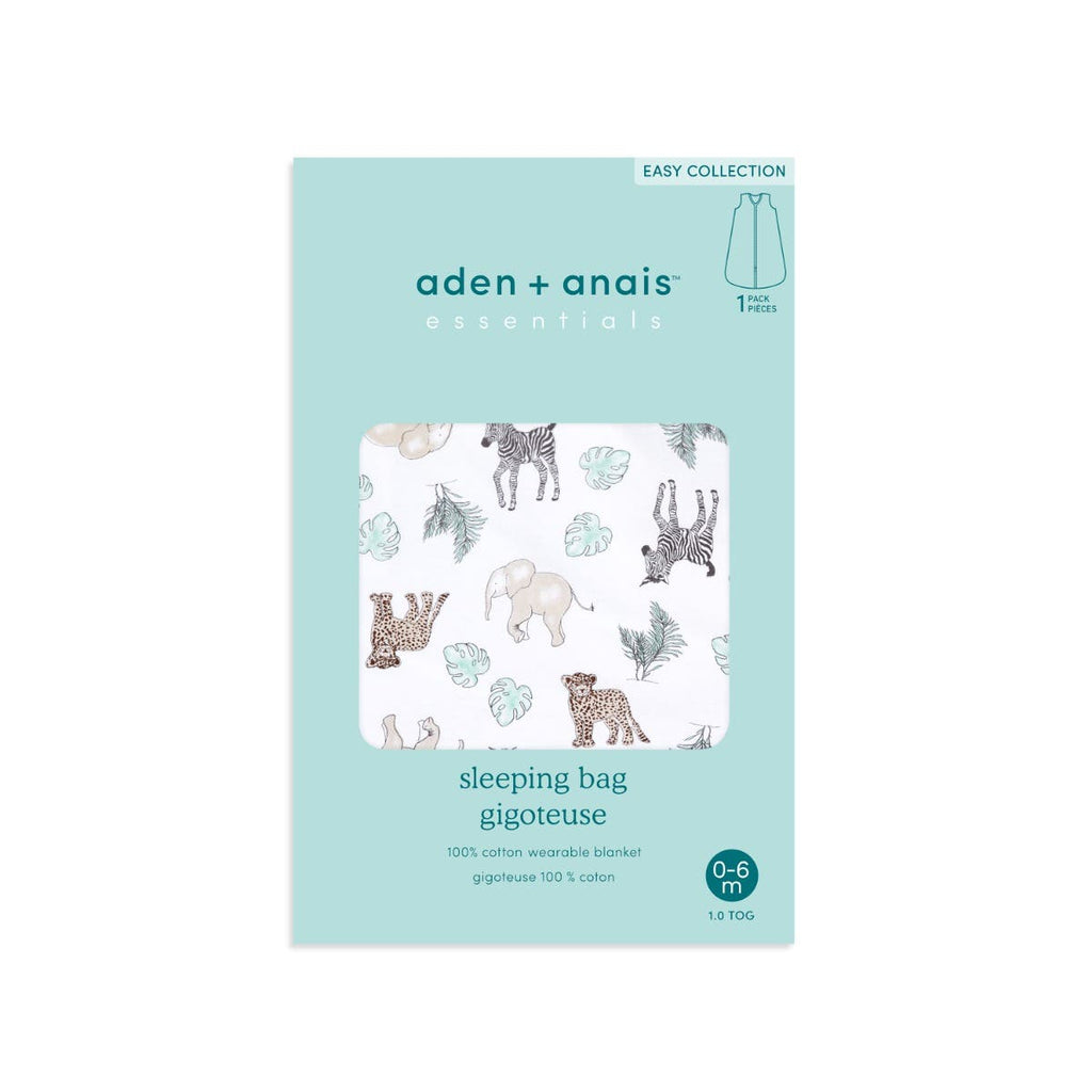 Saco de dormir de algodón Essentials - Jungle Animals - Caja abollada