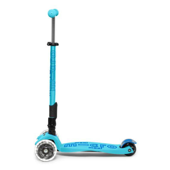 Scooter Micro Maxi Deluxe Plegable LED Aqua