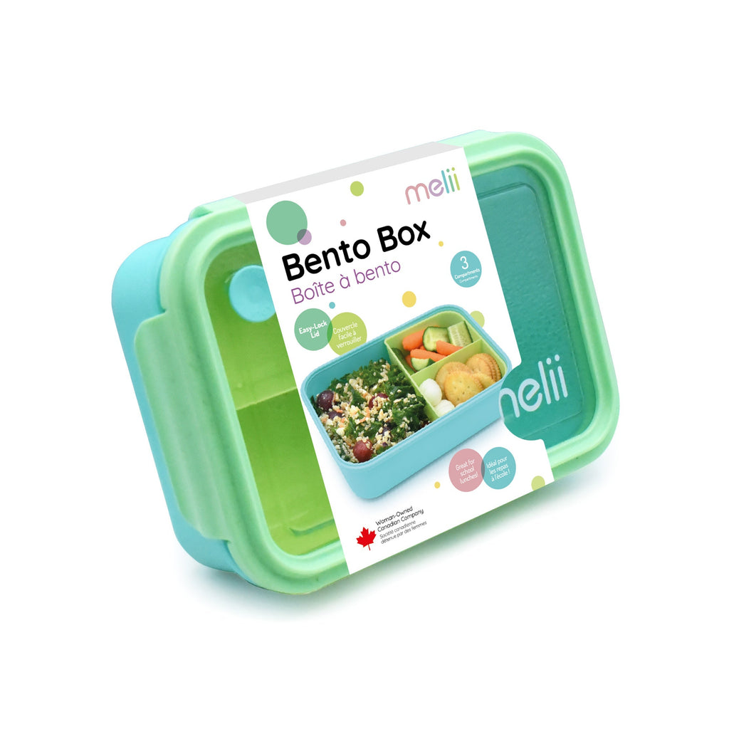 Lonchera Bento Box con compartimientos 880 ml azul