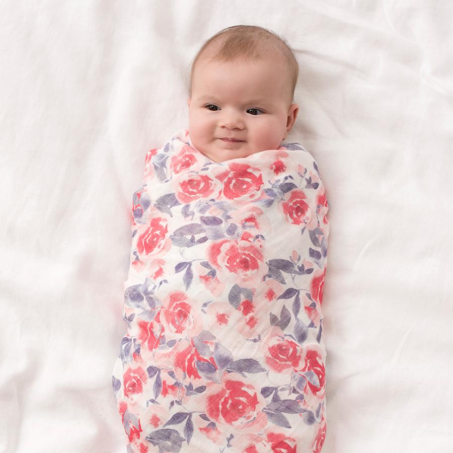 Swaddle de Bamboo 3 Pack - Watercolor garden