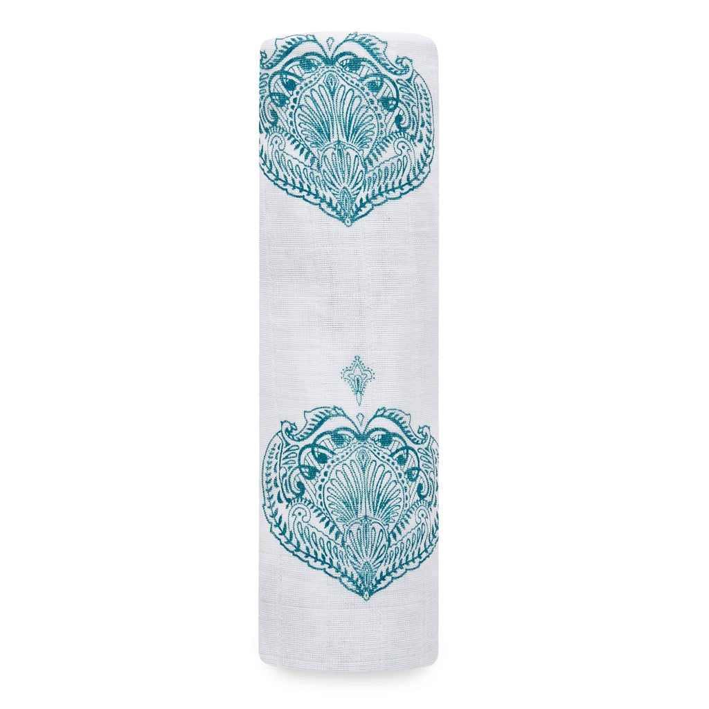 Swaddle 1 pack - Paisley teal