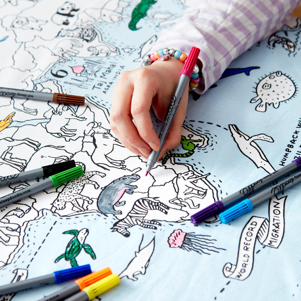 Mantel para Pintar Mapa del Mundo