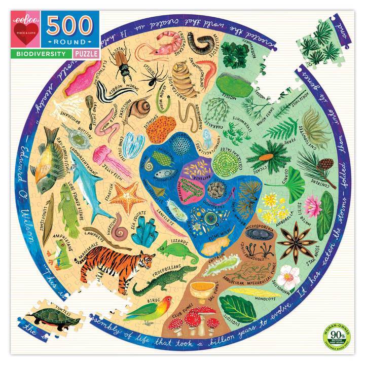 Puzzle redondo 500 piezas biodiversidad