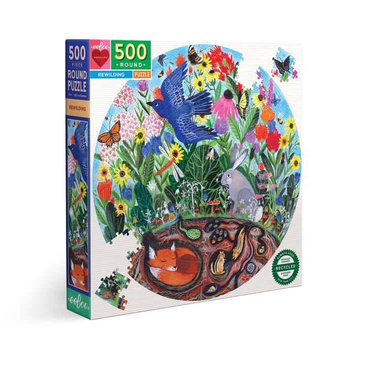 Puzzle redondo 500 piezas Animales y Flores