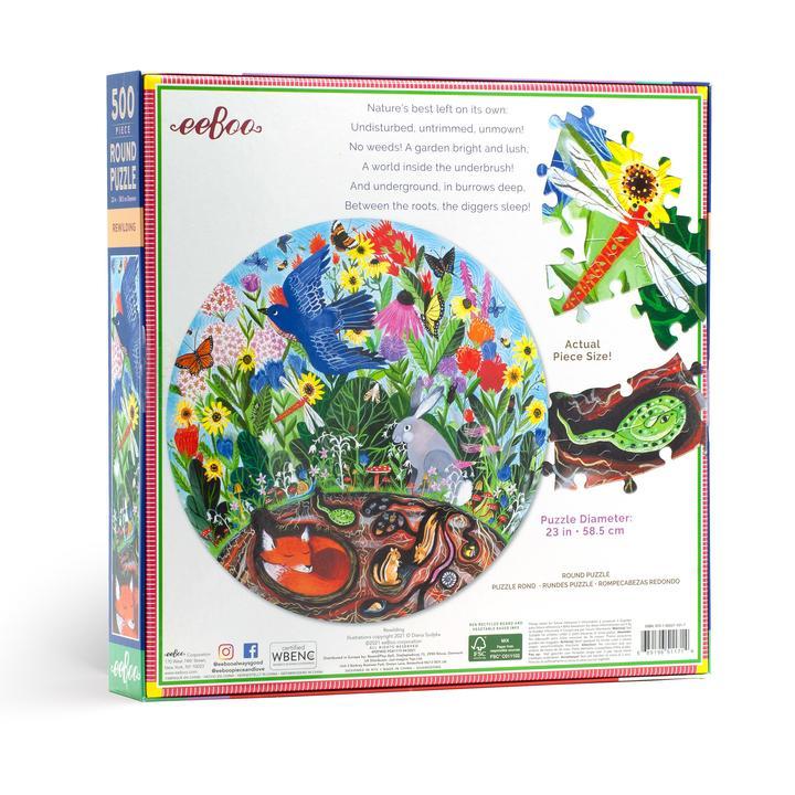 Puzzle redondo 500 piezas Animales y Flores