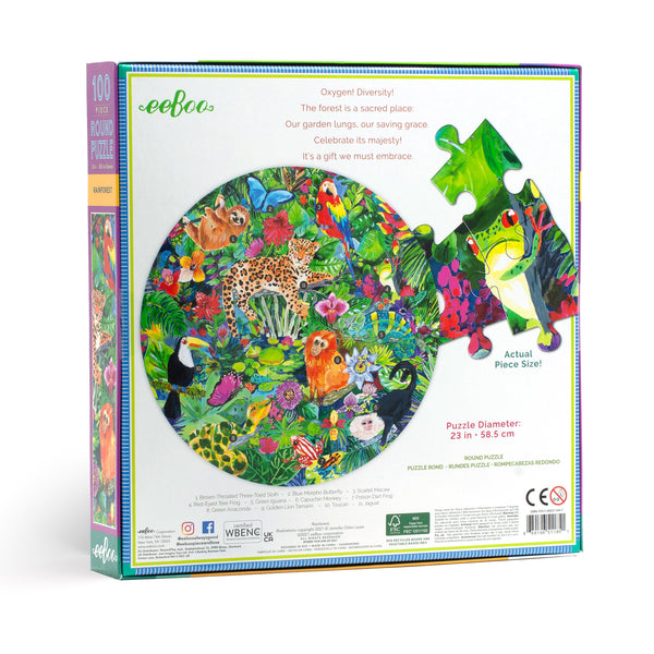 Puzzle 100 piezas redondo Selva