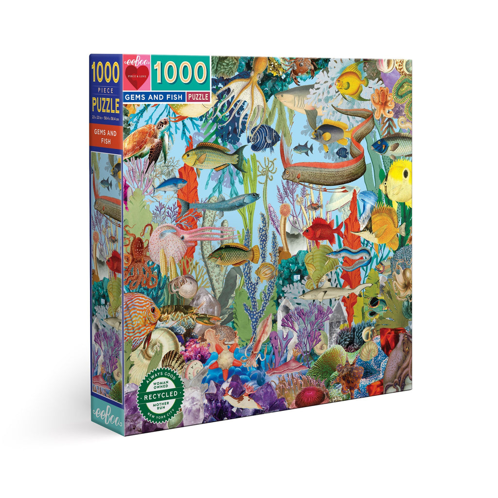 Puzzle 1000 piezas: Gemas y Peces