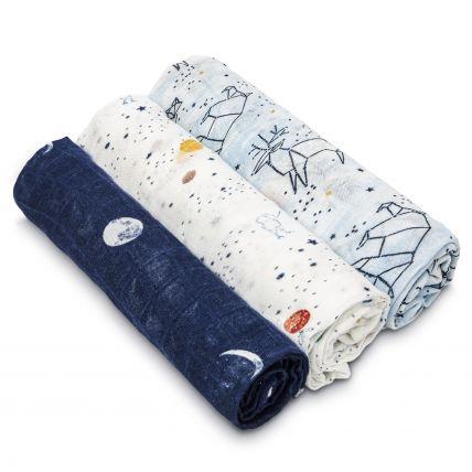 Swaddle de Bamboo 3 Pack - Stargaze
