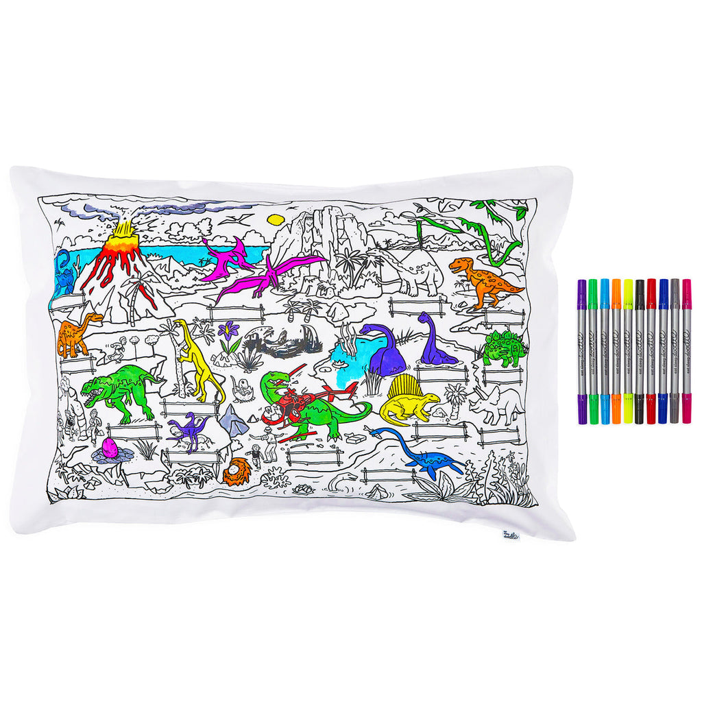 Funda de Almohada para pintar Dinosaurios