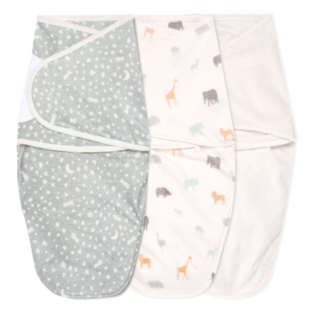 Sacos de plush 3 pack para Swaddling - Wild Prairie