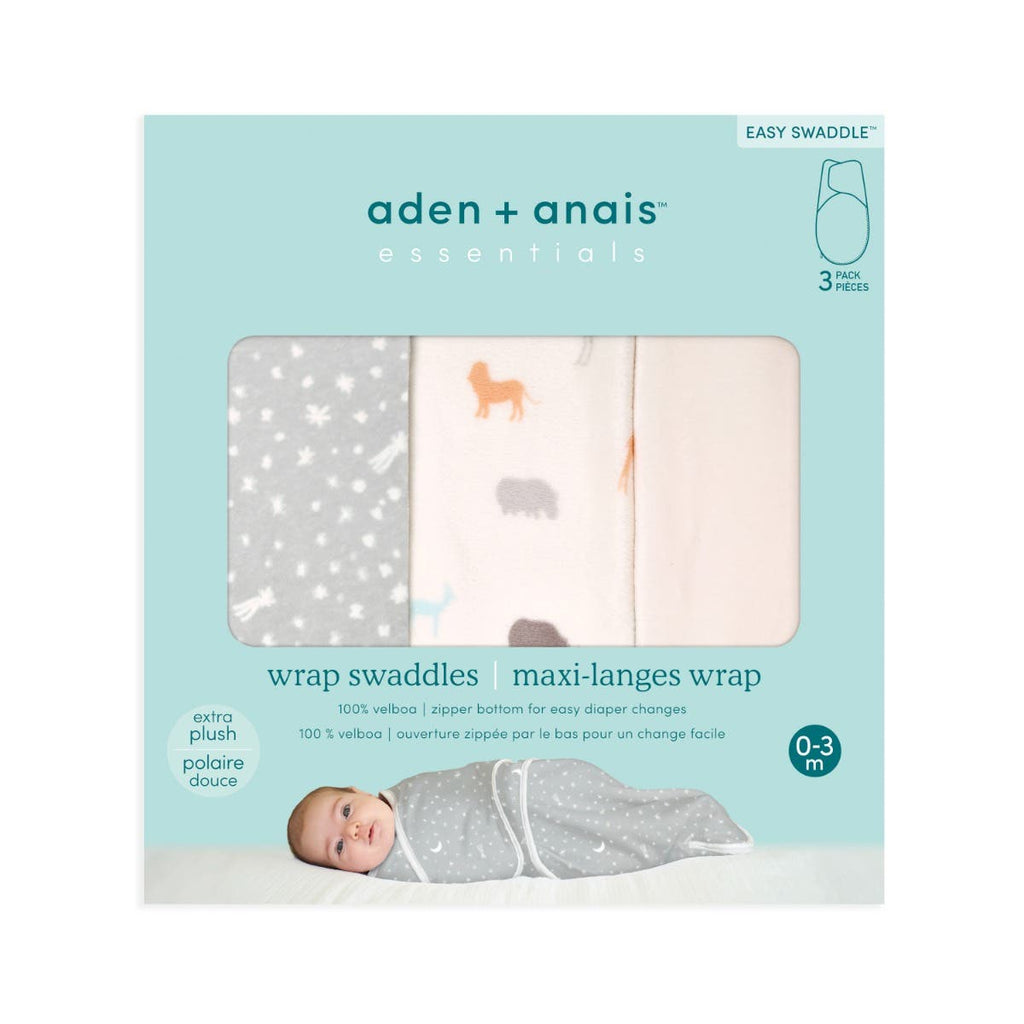 Sacos de plush 3 pack para Swaddling - Wild Prairie